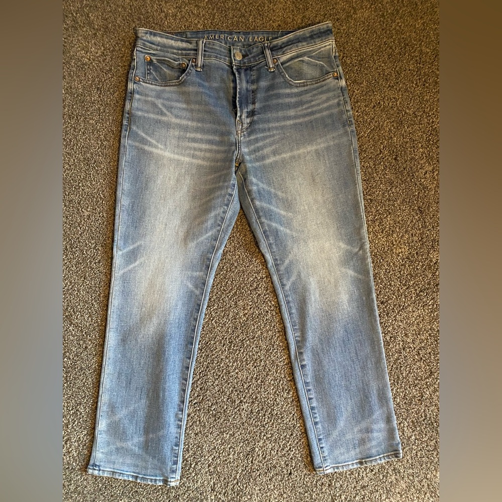 American Eagle Ne(x)t Level Airflex Men's Blue Jeans Original Straight 34x30